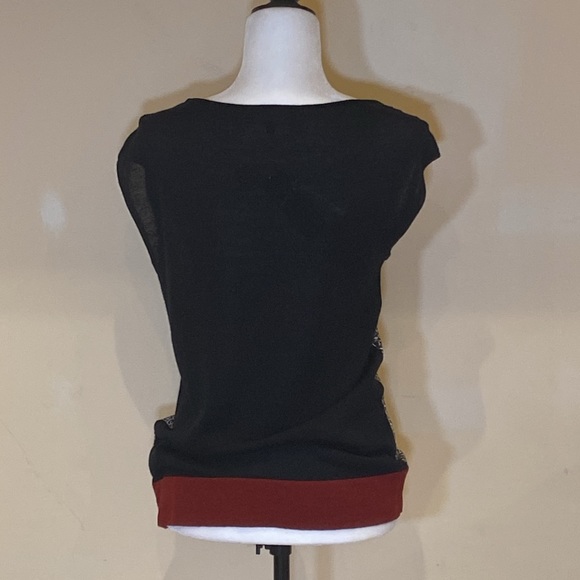 JONES NEW YORK | size M | knit muscle top with animal style print design | NWT - Picture 3 of 11